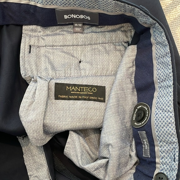 Bonobos navy Manteco work pants 35/32, straight leg, great condition - Picture 4 of 5